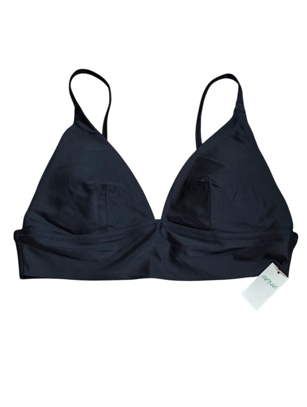 Aerie Real Good Women's Black Triangle Swim Top NWT Size Med